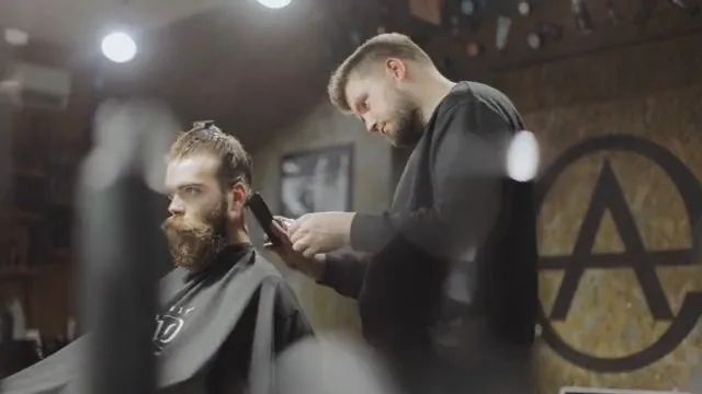 Hair system fitting at Salon Arber